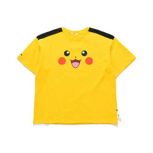 STAYREAL Pikachu Trendy Transformation Oversized Crew Neck Short-Sleeved T-Shirts Unisex