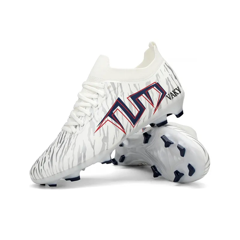 VAKY Soccer Shoes Unisex Low Top Black Gold/White Gray-7