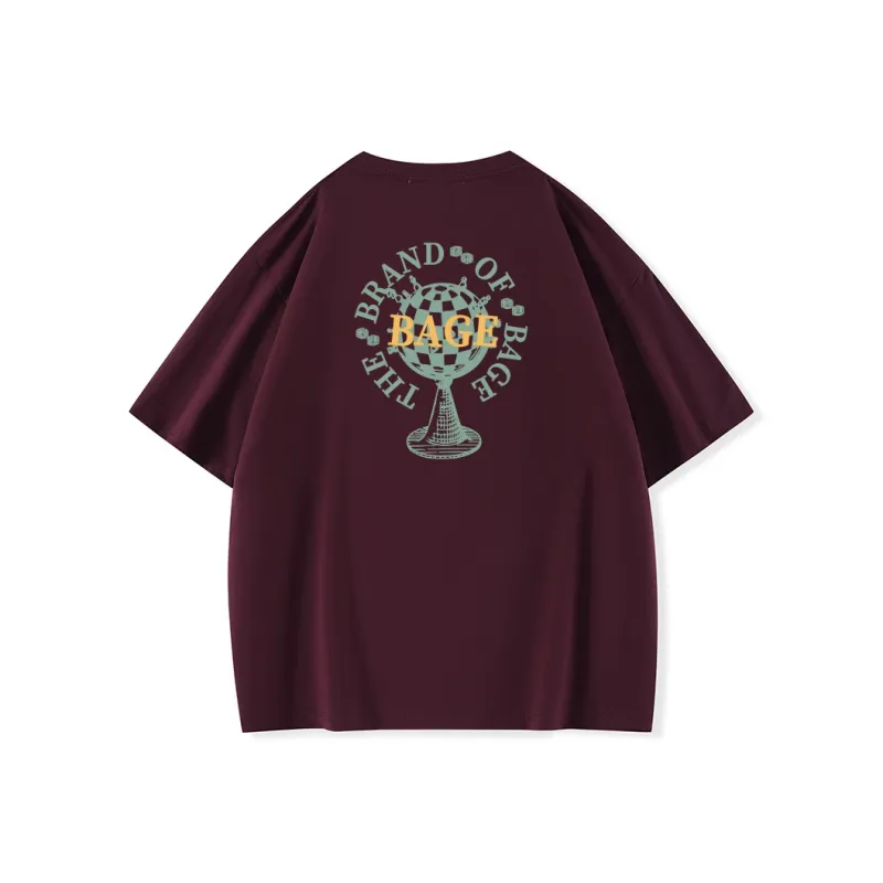 BAGE Drop Shoulder Sleeve T Shirt Unisex-14