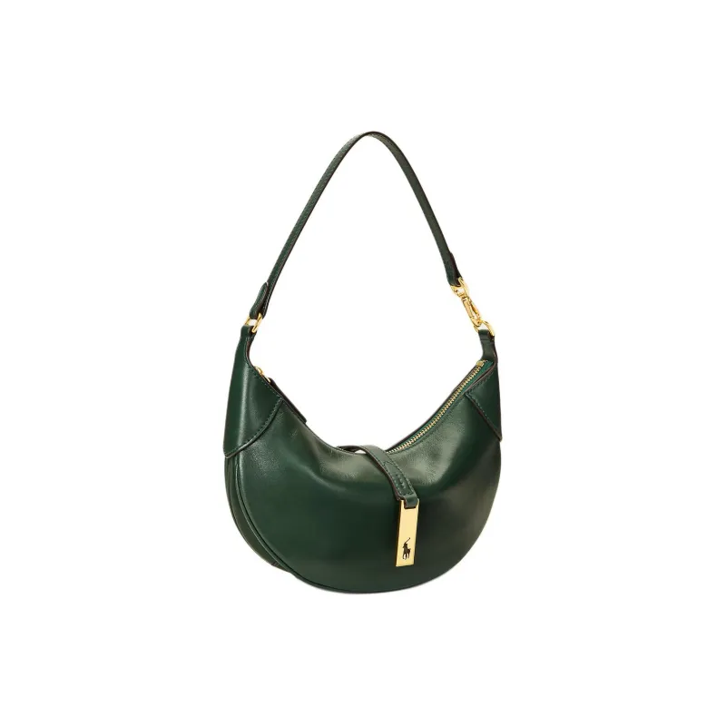 Polo Ralph Lauren Polo ID Calfskin Saddle Bags Shoulder Bags Mini Women's Dark Green-1