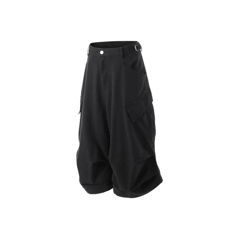 VINMUK Cargo Shorts Unisex Black-1