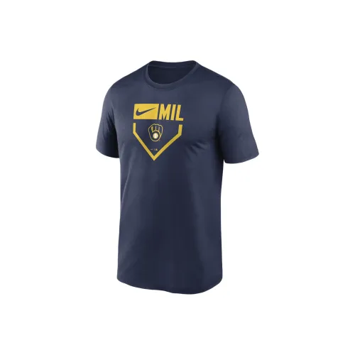 Nike Milwaukee Brewers Home Plate Icon Legend T-Shirt Men's Marine Blue