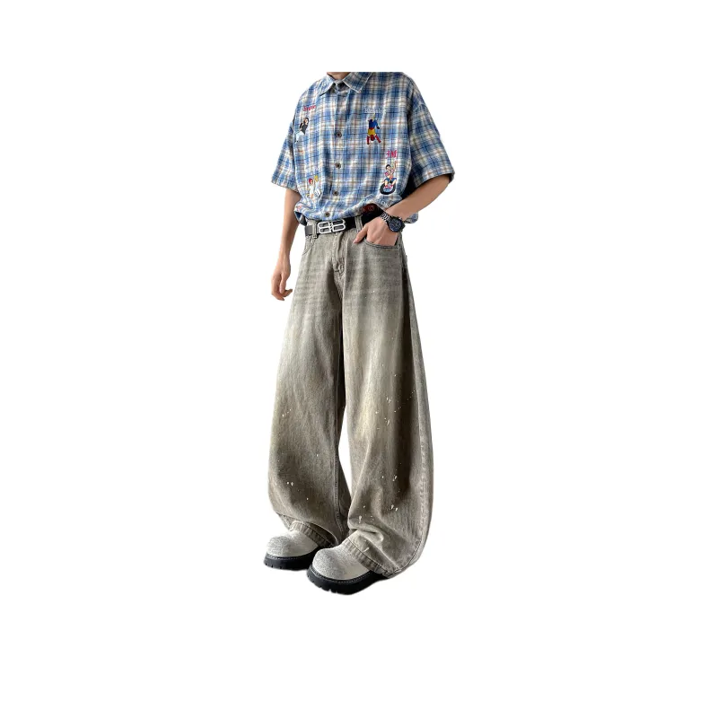 BRYAN JIMENEZ Jeans Unisex Gray-1