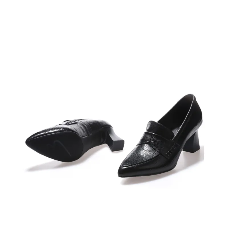 Devanro Chunky Heel High Heels 6.5cm Women's-2