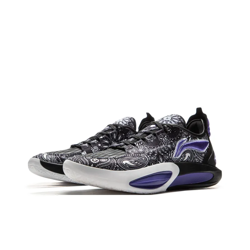 LiNing JB3 Anti Roll over Coverage Low Top Carbon Plate Basketball Shoes Men's Black White-2