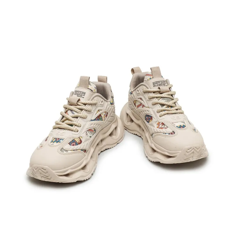 PNKE Slip Resistant, Abrasion Resistant, Breathable, Lightweight, Height Increasing Low Top Chunky Sneakers Men's-3