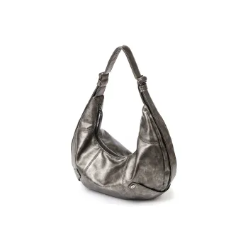 Yawei Kuroda Artificial Leather Shoulder Bag Tubas Unisex Dark Gold