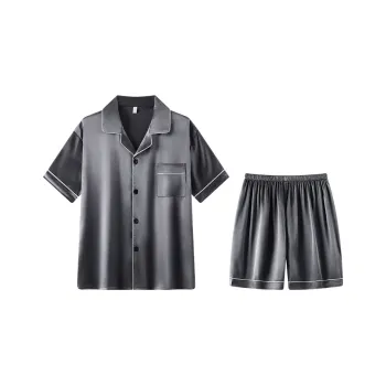 Qiao Ni Tong Pajama Set Men's Premium Gray