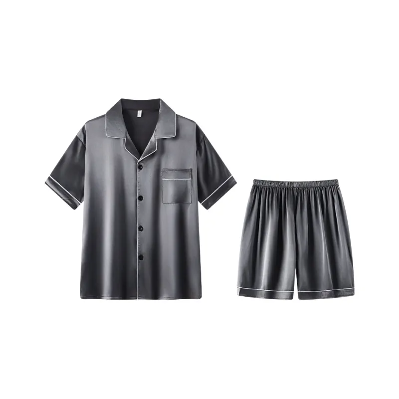 Qiao Ni Tong Pajama Set Men's Premium Gray-0