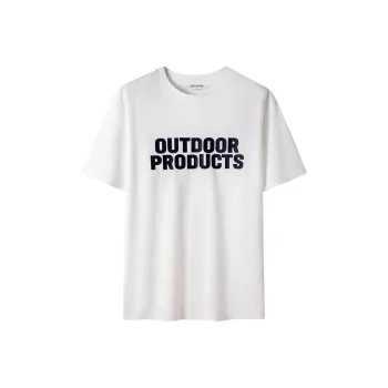 OUTDOOR PRODUCTS Drop Shoulder Sleeve T Shirt Men's Classic White