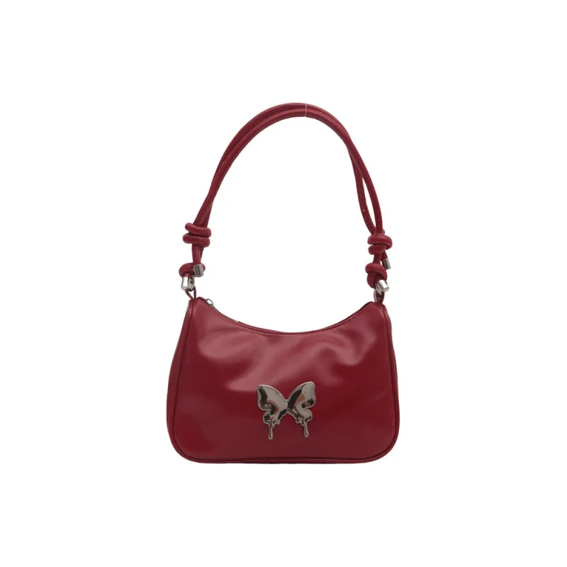 BALANG PU Crossbody Underarm Shoulder Bag Women's White/Black/Silver/Red-9