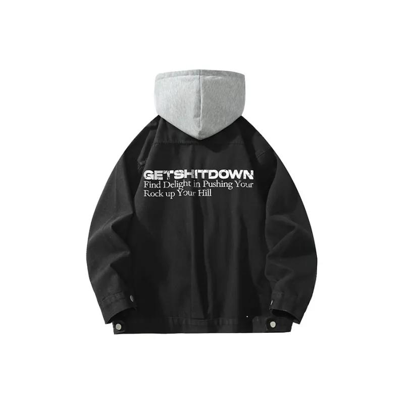 FAX FOR FMACM Denim Jacket Unisex Black-1