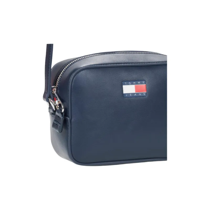 Tommy Hilfiger Synthetic Leather Shoulder Bag, Crossbody Bag Medium Size Women's Dark Blue-4