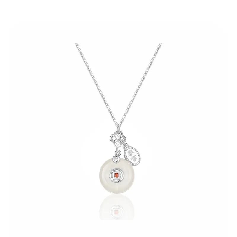 Ancient Jewelry Chalcedony Jade Necklaces Women's-0