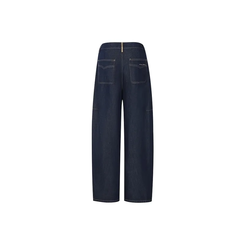Firststation Casual Pants Women's Navy Blue-1