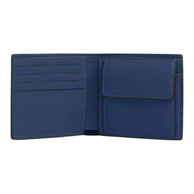 COACH Smooth Calf Leather Wallet Men's Dark Blue-1