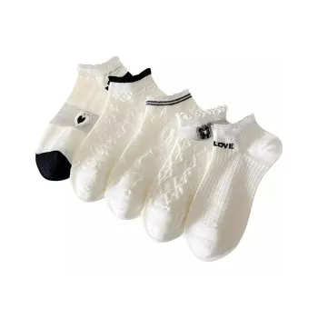 Beerus Ankle Socks Women's 5 Pack White