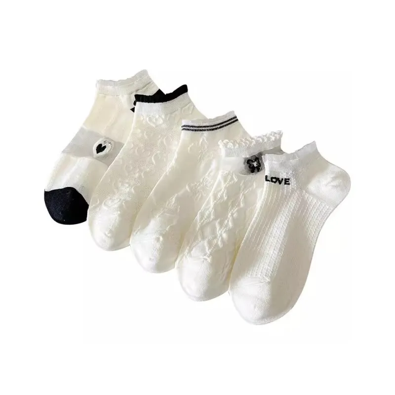 Beerus Ankle Socks Women's 5 Pack White-0