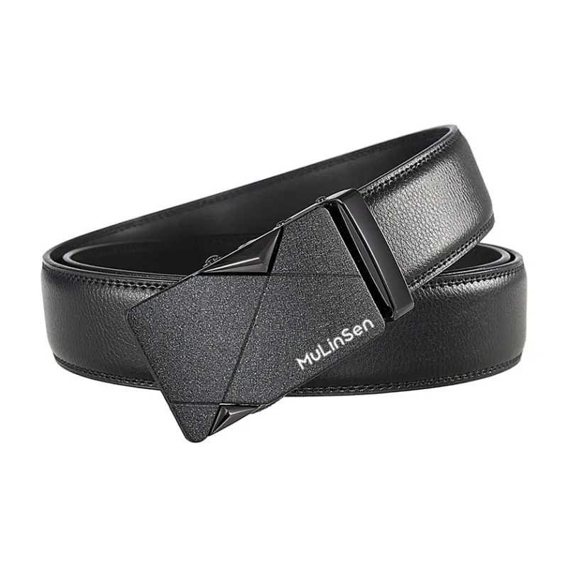 Mulinsen Cow Leather Belts Men's Width 3.5CM-1