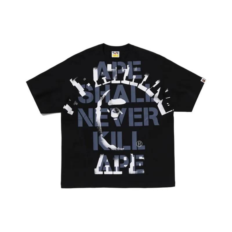 Bape Spray Print College Relaxed Fit Tee-0