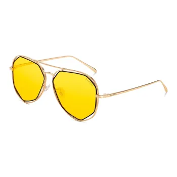 PARZIN Metal Irregular Shape Sunglasses Women's
