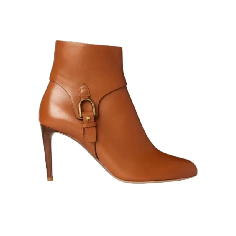 Polo Ralph Lauren Reida Ankle Boots 7.5cm Women's Umber-1