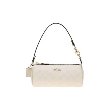 COACH Nolita Artificial Leather Cylinder Bag Handbag Trumpets Women's White