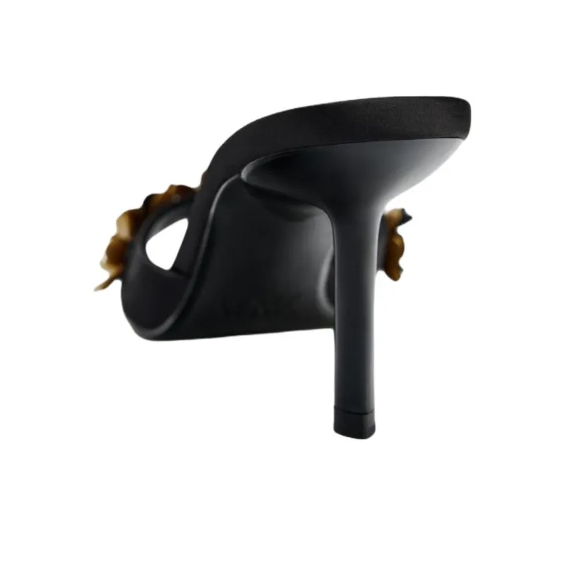 ZARA Abrasion Resistant Slide Slippers Women's Black-4