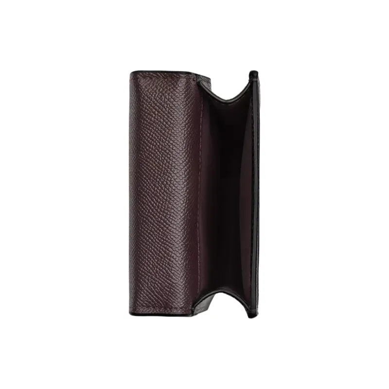 COACH Leather Cell Phone Pouch Mini Women's Black-2