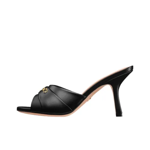 DIOR My Dior Slip Resistant Slide Slippers Women's Black