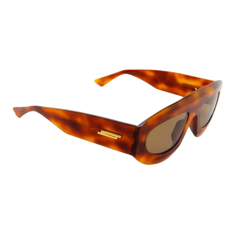 Bottega Veneta Acetate Irregular Shape Sunglasses Men's Tortoiseshell-2