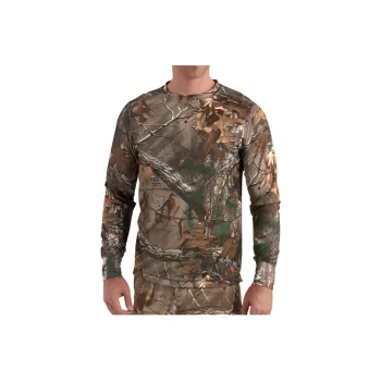 Carhartt 102222 Base Force Extremes® Cold Weather Camo Crewneck T-Shirt Men's Olive Green