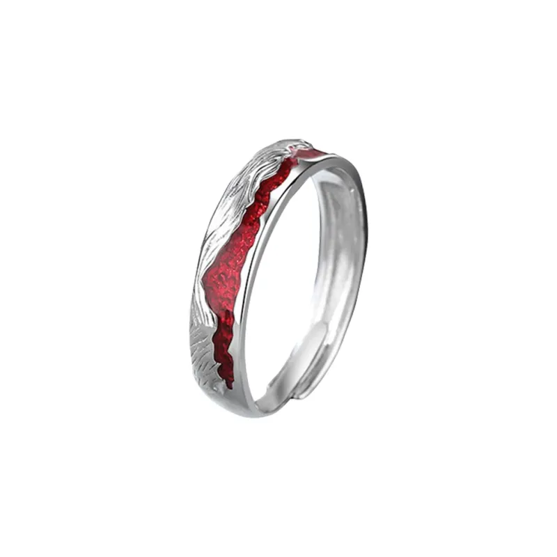 VIVIWELL 999 Fine Silver Rings Unisex-7
