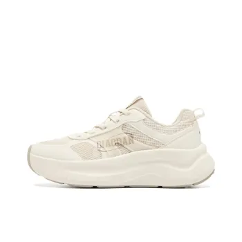 QIAODAN Abrasion Resistant Rebound Low Top Casual Shoes Women's Ancient Porcelain White