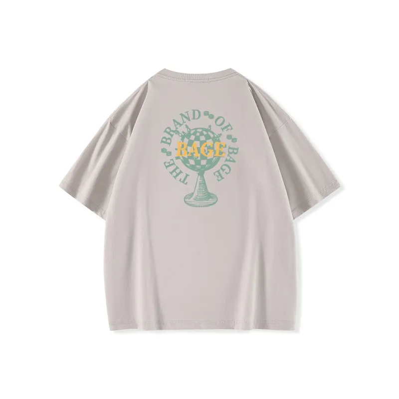 BAGE Drop Shoulder Sleeve T Shirt Unisex-8