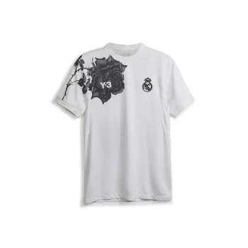 Y 3 X Real Madrid Warm Up Rose print T shirt