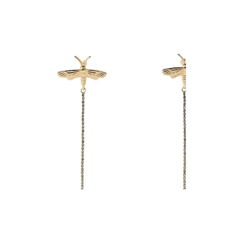 ZARA Metal Earrings Women's Gold-1