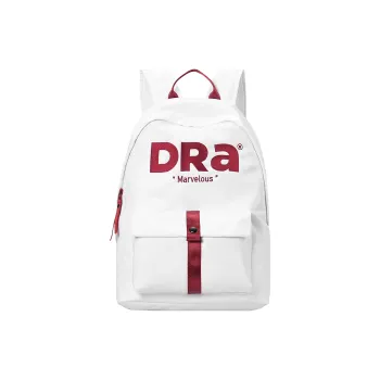 DRACONITE PU Students Backpack Laptop Bag Unisex White