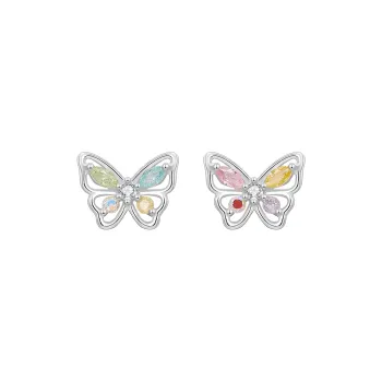 HMZ S999 Fine Silver Stud Earrings Women's