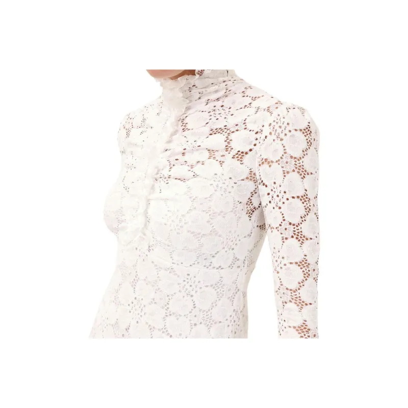 Zimmermann SS25 Spring Collection Long Sleeved Dresses Women's White-5