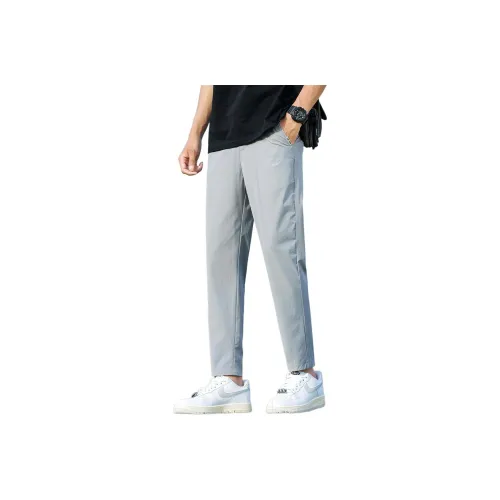 Tonlion Casual Pants Unisex Light Gray