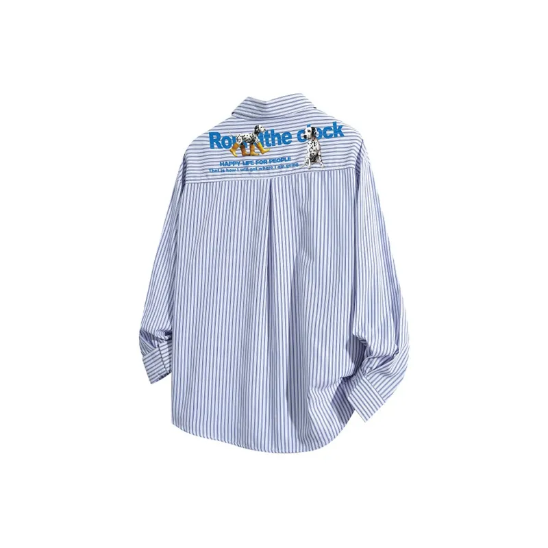 FAX FOR FMACM Shirt Unisex Navy Blue Stripes-9