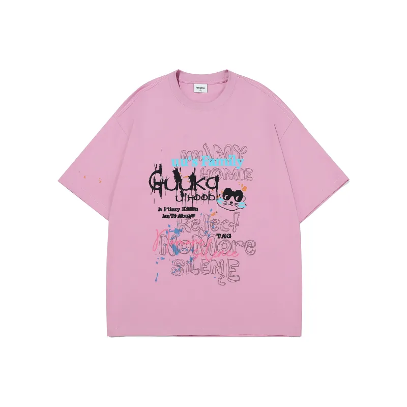 Guuka Short Sleeved T Shirts Unisex Black-16