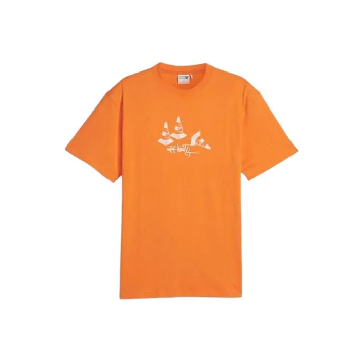PUMA Graphic Tee T-Shirt Unisex Orange-0