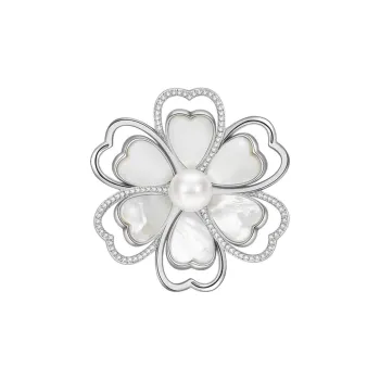 HMZ Alloy Glass Cat's Eye Brooches Women's