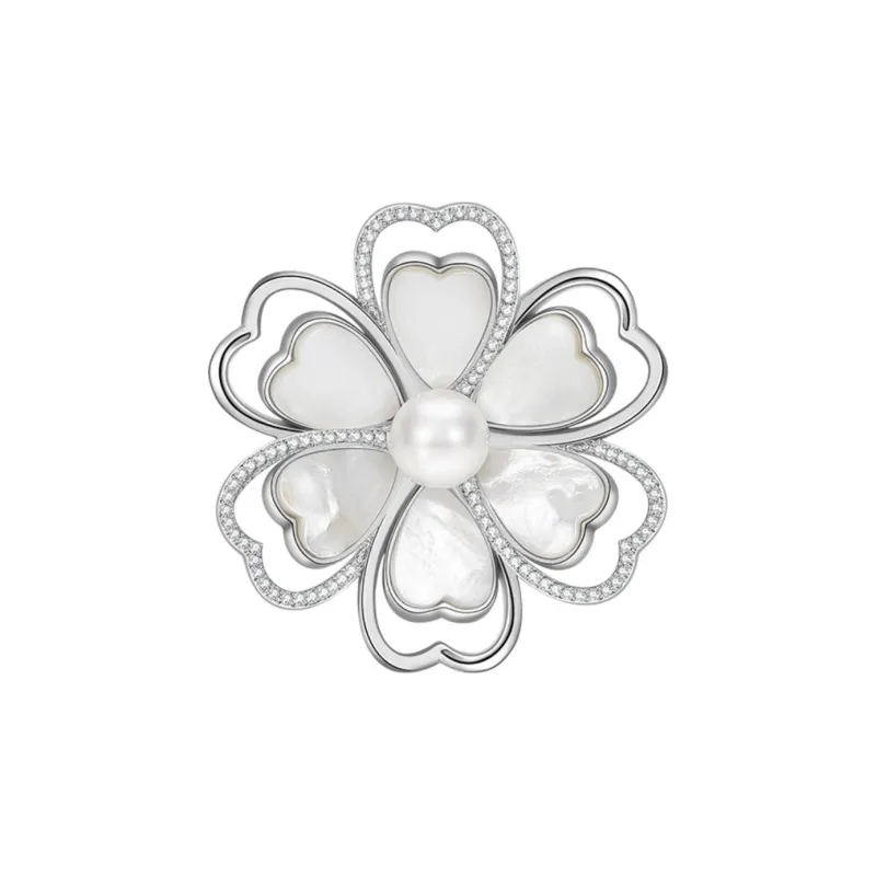 HMZ Alloy Glass Cat's Eye Brooches Women's-0