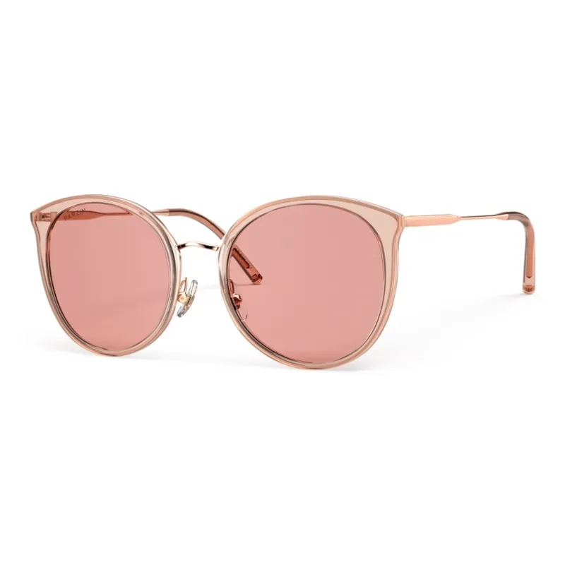 PARZIN TR/Memory Plastic Round Sunglasses Women's-3