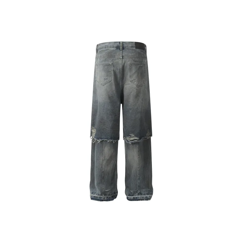 HEIYIXIANSHENG Jeans Unisex Blue-2