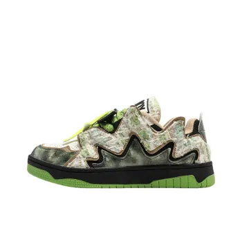 SUPEREDGE Slip Resistant Cushioning Low Top Skateboard Shoes Unisex Forest Green