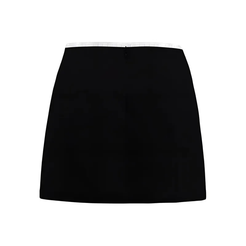 URBAN REVIVO Casual Short Skirts Women's Jet Black-1
